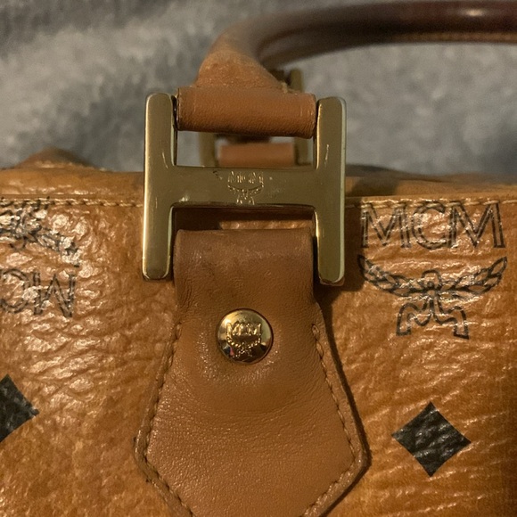 MCM Pre-loved EUC Authentic Cognac Boston Bag - Picture 9 of 17